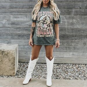 Wild West rodeo tshirt top size small